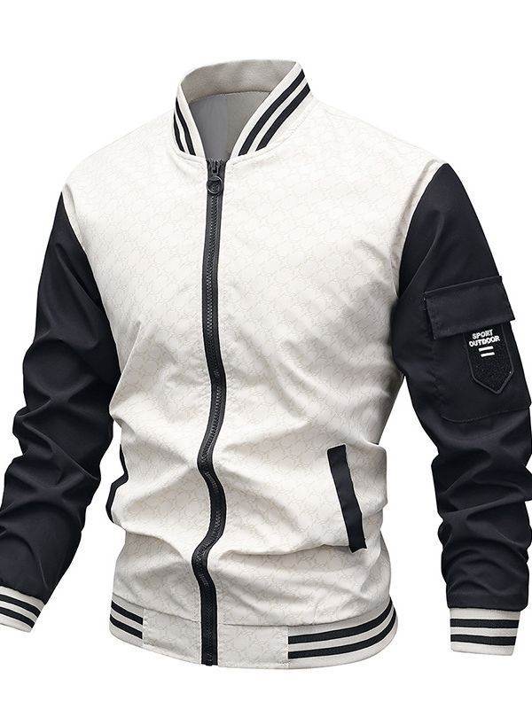 Jacket Men's Jacket Casual Stand Collar Trendy Brand Fashion Baseball Uniform Men's Youth Jacket Hollow Out - MYLUXURY LANE ENTERPRISE