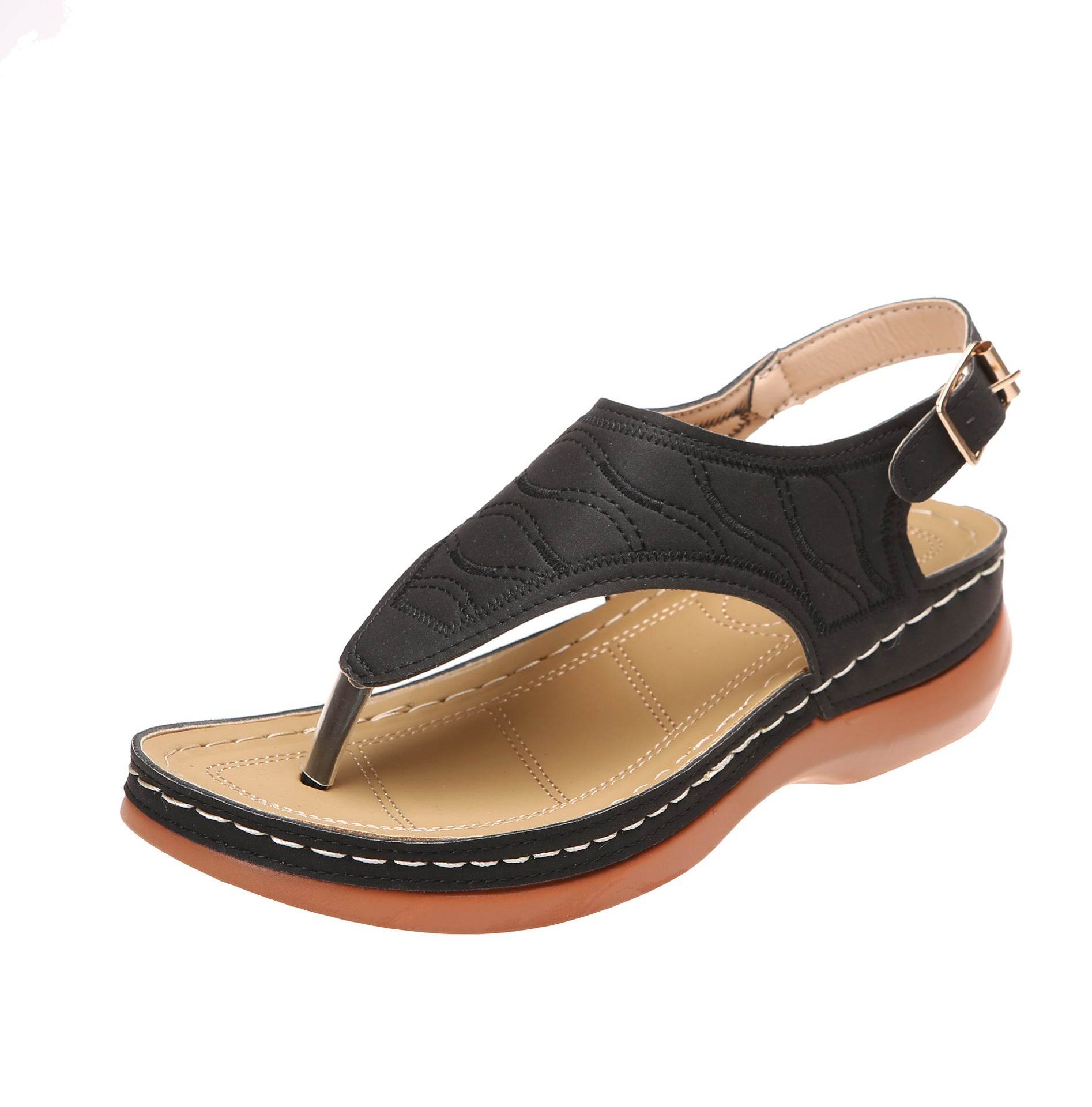 Summer Shoes Roman Retro Style Clip Toe Sandals Women Ankle Buckle Shoes - MYLUXURY LANE ENTERPRISE