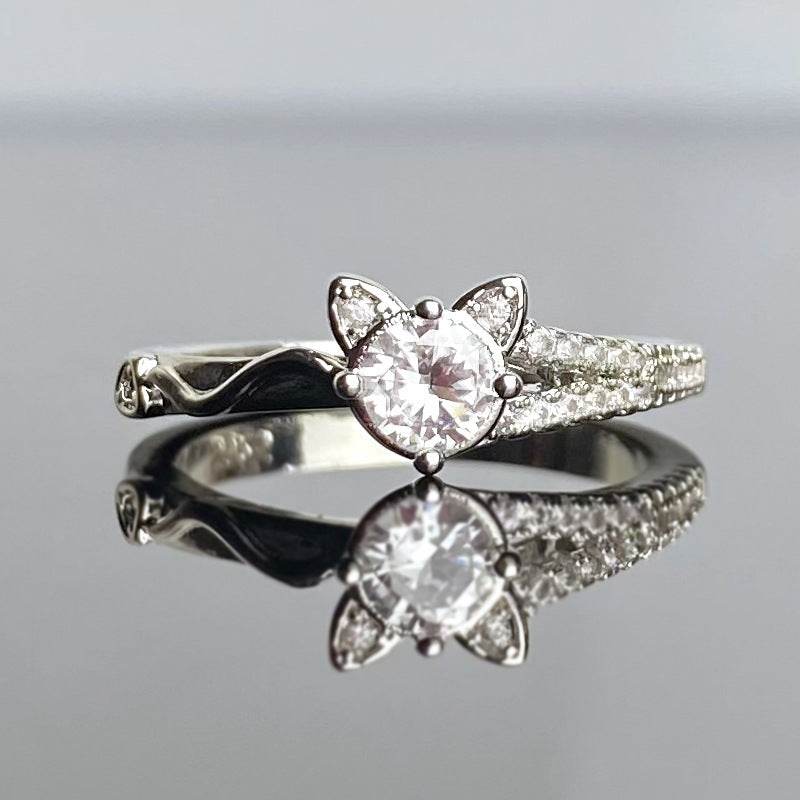 Kitten Female Ring Artificial Diamond Minority Fashion - MYLUXURY LANE ENTERPRISE