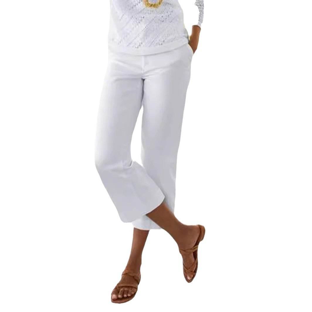 Women's Slub Cotton Linen Elastic-waist Casual Pants - MYLUXURY LANE ENTERPRISE