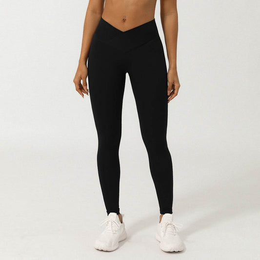 Nude Feel Cross V-shaped Quick-drying Sports Trousers - MYLUXURY LANE ENTERPRISE