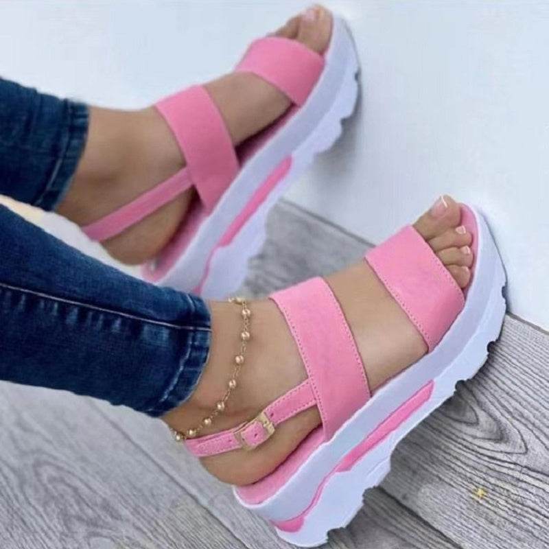 Women's Shoes Casual Buckle Platform Sandals Summer Fashion - MYLUXURY LANE ENTERPRISE