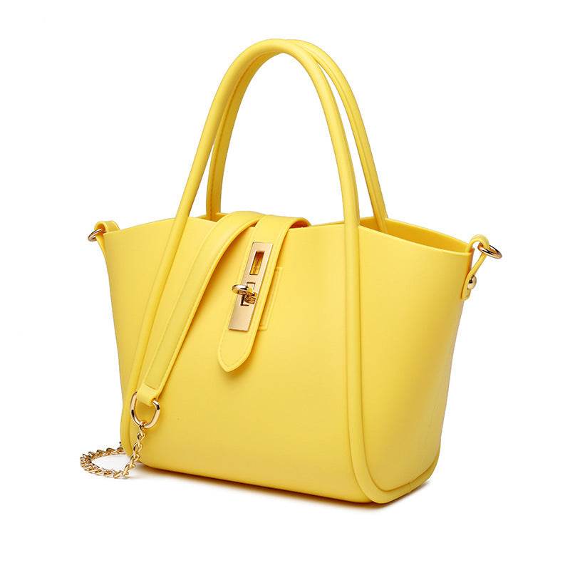 Portable Women's Leather Fashion Vegetable Basket Shoulder Messenger Bag - MYLUXURY LANE ENTERPRISE