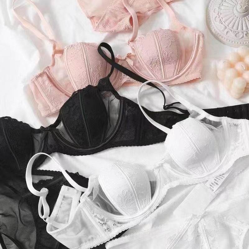French Style Sexy Lace Lingerie Ultra-thin Rabbit Ear Bra Big Chest Small Anti-SAG Bra Suit - MYLUXURY LANE ENTERPRISE