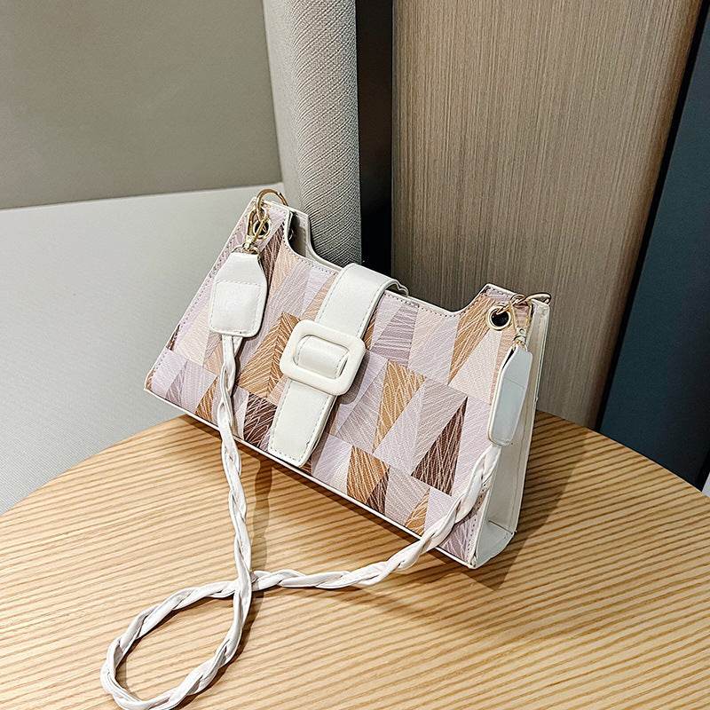 New Popular Contrast Color PU Bag Female Summer Casual - MYLUXURY LANE ENTERPRISE