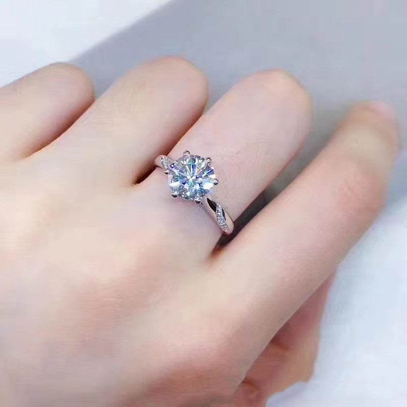 Moissanite White D Color High Clarity Ring - MYLUXURY LANE ENTERPRISE
