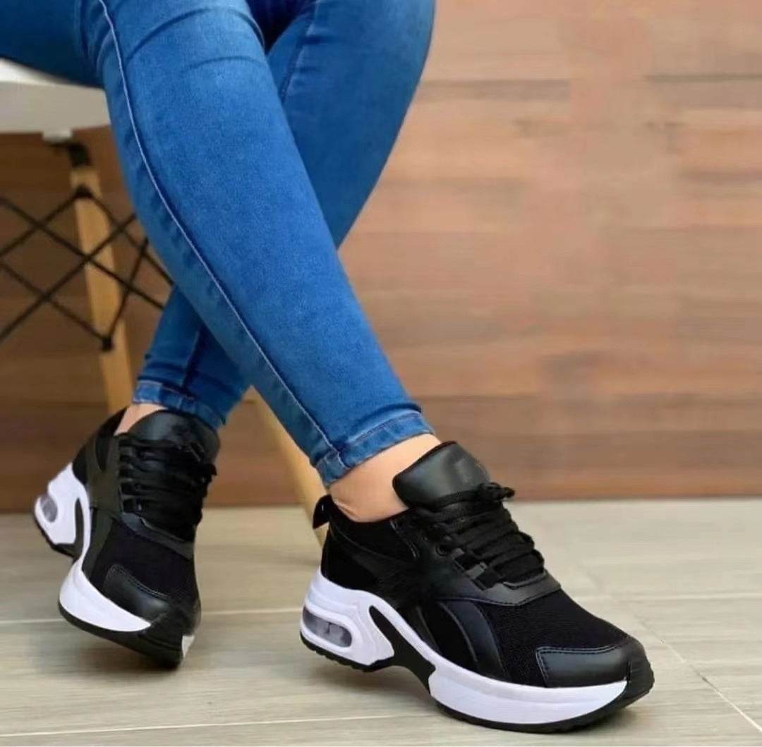 Fashion Round Toe Mid Heel Lace Up Shoes - MYLUXURY LANE ENTERPRISE