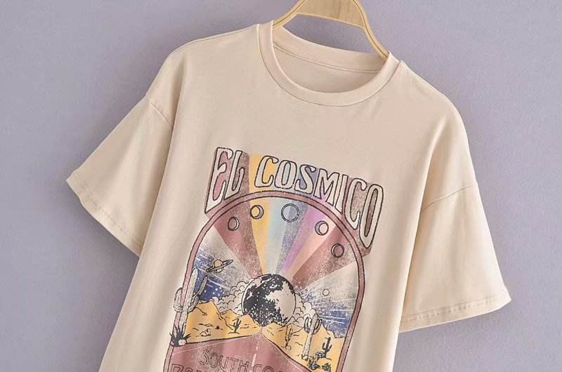 Rainbow Letters Print Loose Women's T-Shirt Top - MYLUXURY LANE ENTERPRISE