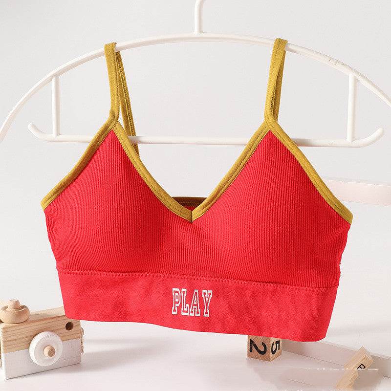 Beauty Back Thread No Steel Ring Bra Base Girl Underwear Student Vest - MYLUXURY LANE ENTERPRISE