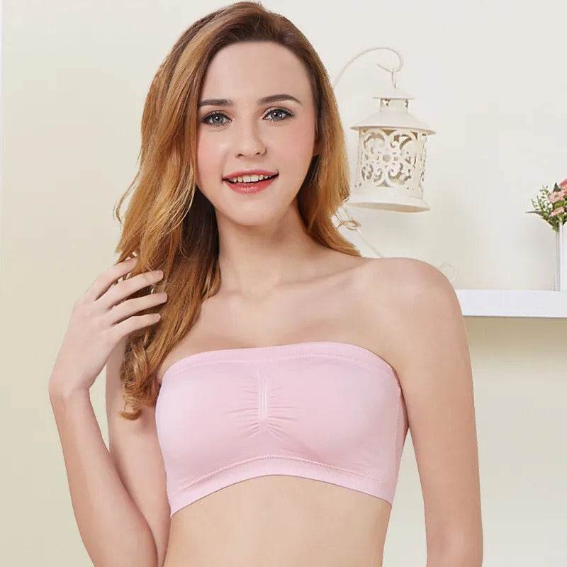 Pack of 2- Seamless Padded Tube Top Bras - MYLUXURY LANE ENTERPRISE