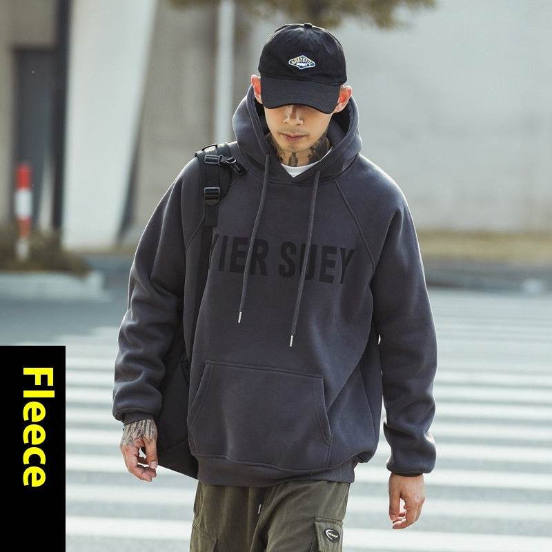 Vintage Fleece-lined Hoodie Thick Coat American Fashion Brand Top - MYLUXURY LANE ENTERPRISE