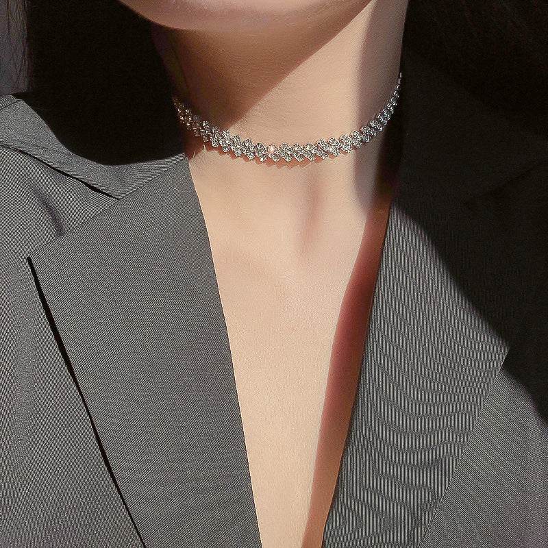 Full Rhinestone Necklace Necklace Clavicle Chain Necklace Fashion Necklace - MYLUXURY LANE ENTERPRISE
