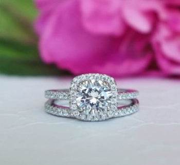 Couple Rings Wedding Engagement Rings Fashion Ladies Inlaid Diamond Rings - MYLUXURY LANE ENTERPRISE