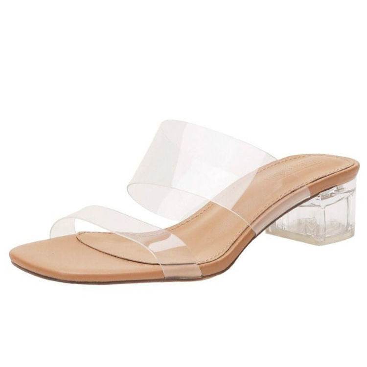Sheepskin Transparent High Heels Women Sandals Summer - MYLUXURY LANE ENTERPRISE