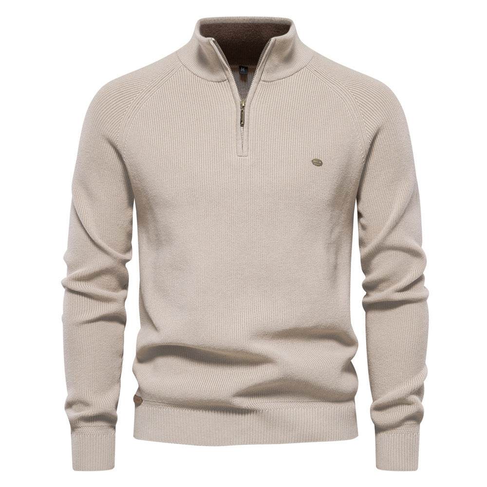 Men's Fashionable Simple Half Turtleneck Solid Color Top - MYLUXURY LANE ENTERPRISE
