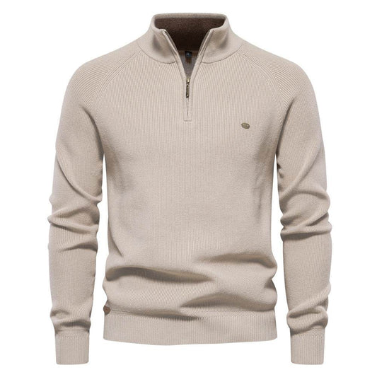 Men's Fashionable Simple Half Turtleneck Solid Color Top - MYLUXURY LANE ENTERPRISE
