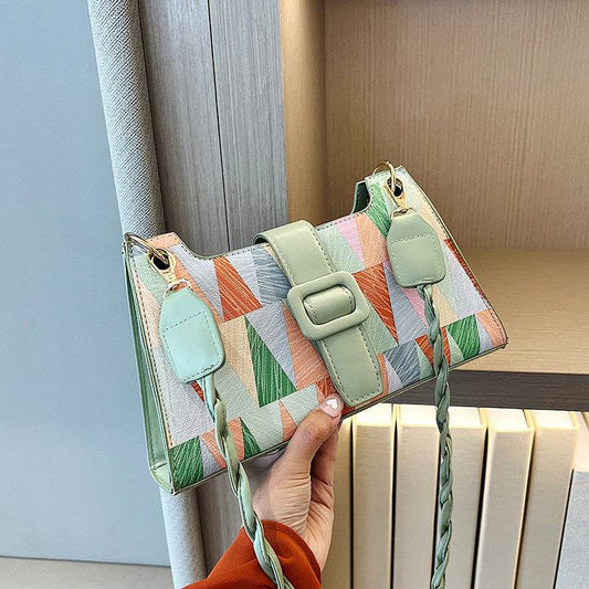 New Popular Contrast Color PU Bag Female Summer Casual - MYLUXURY LANE ENTERPRISE