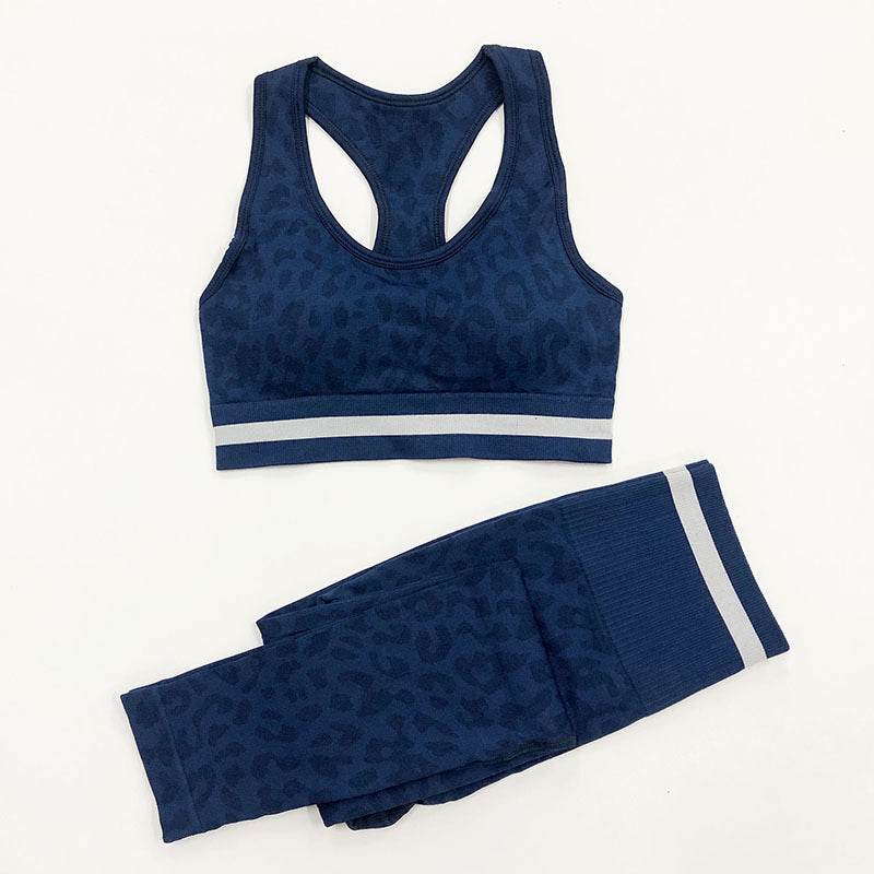Yoga Clothes High Waist Seamless Trousers Tight Sports Bra Set Women - MYLUXURY LANE ENTERPRISE