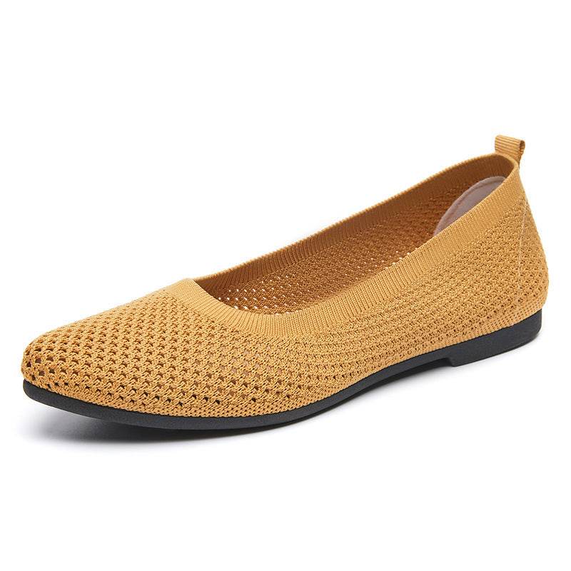 Solid Color Pointed Toe Flat Bottom Flat Heel Soft Bottom Pumps - MYLUXURY LANE ENTERPRISE