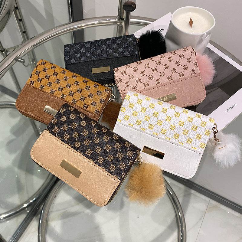 Women's Short Printing Color Contrast Korean Style Bag Wallet - MYLUXURY LANE ENTERPRISE