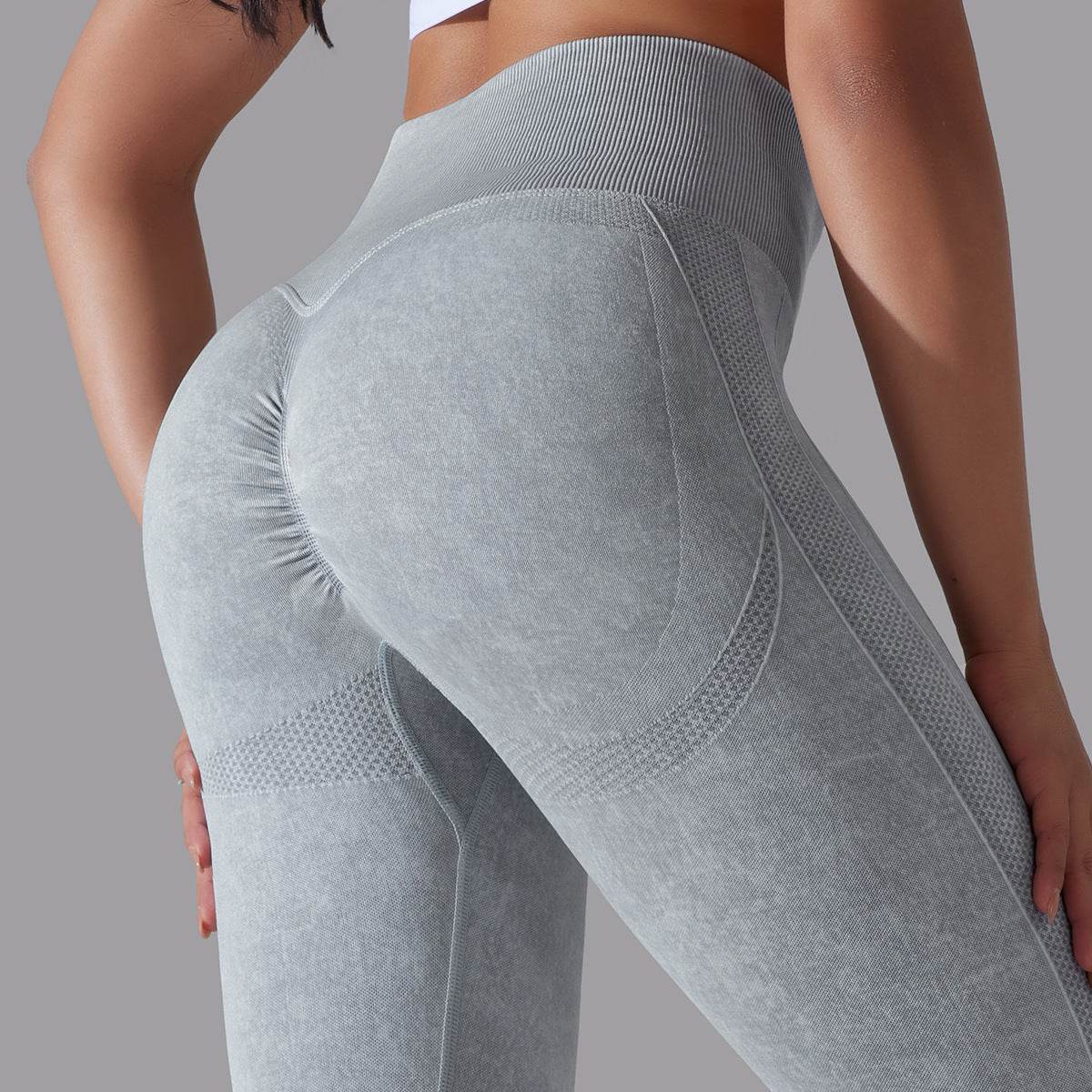 Knitted Seamless Yoga Pants Running Sports Fitness High Waist Butt Lifting Leggings Womens Clothing - MYLUXURY LANE ENTERPRISE