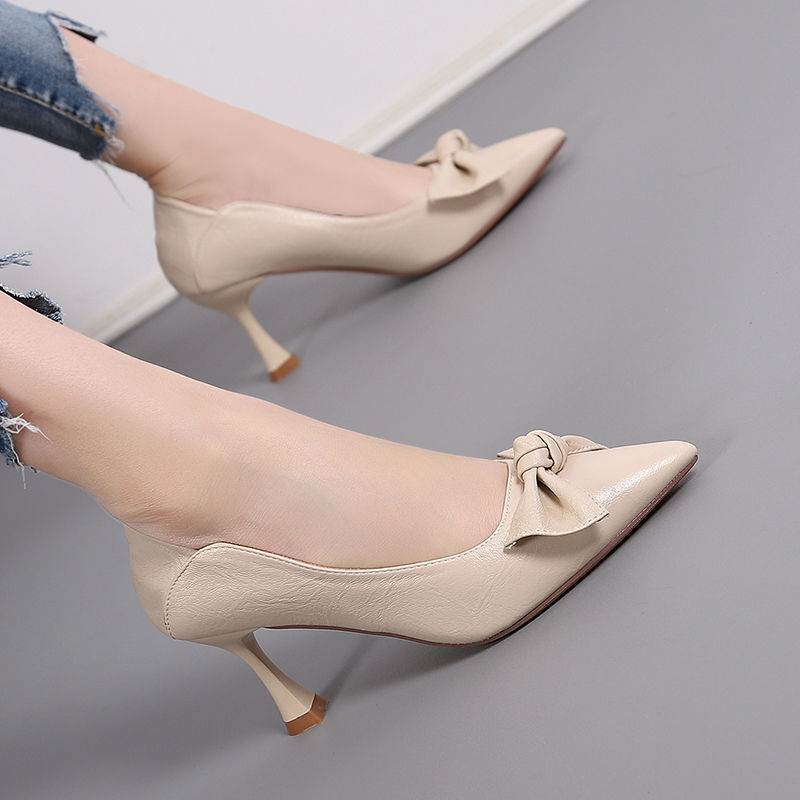 Pointed Temperament Black Soft Leather Shoes - MYLUXURY LANE ENTERPRISE