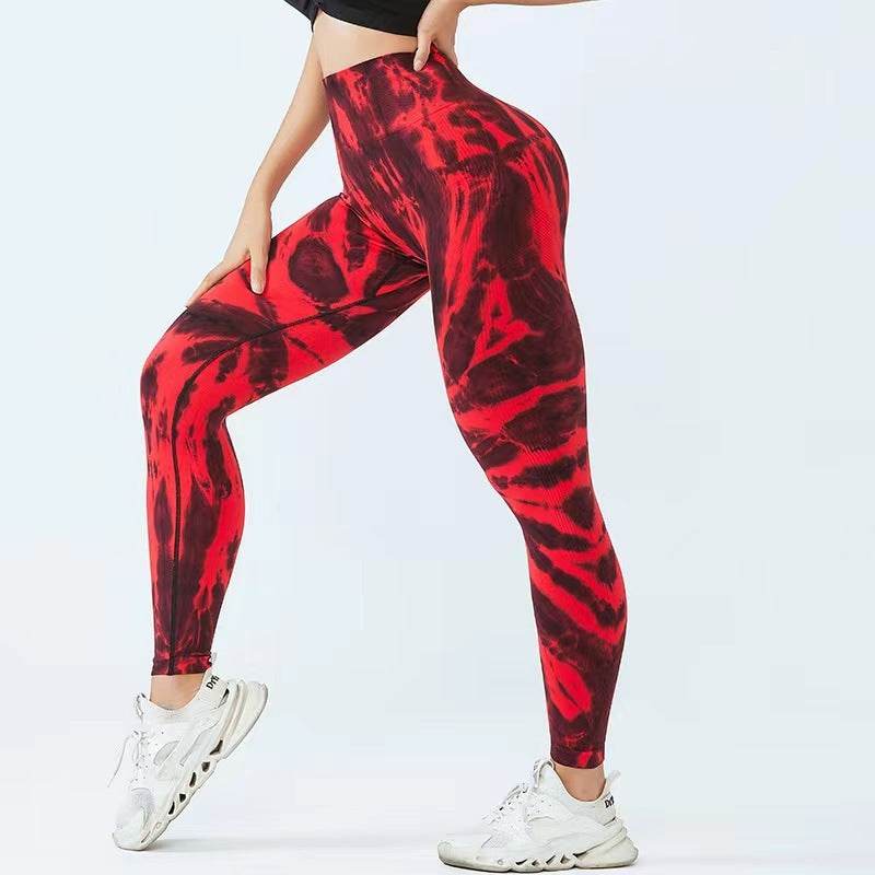 Women's Seamless Tie-dye Print Yoga Pants - MYLUXURY LANE ENTERPRISE