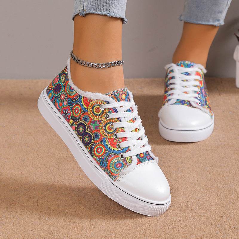 Versatile Flat Bottomed Student Lace Up Canvas Shoes - MYLUXURY LANE ENTERPRISE