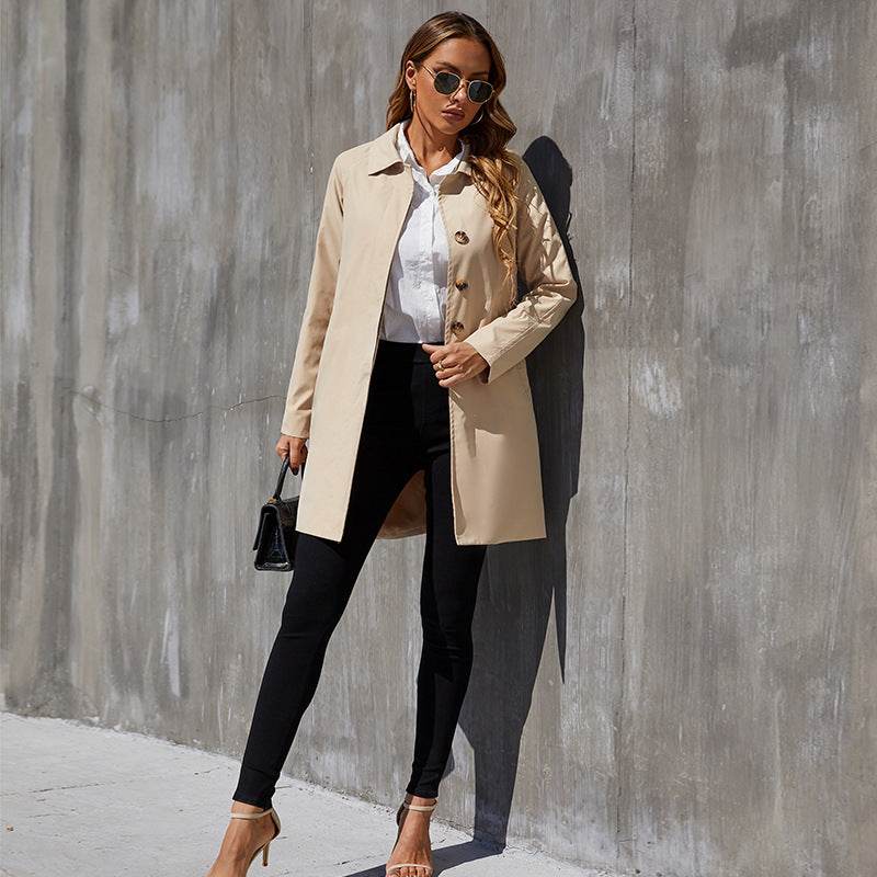 Small British Style Trench Women's Fashionable Temperament Coat - MYLUXURY LANE ENTERPRISE