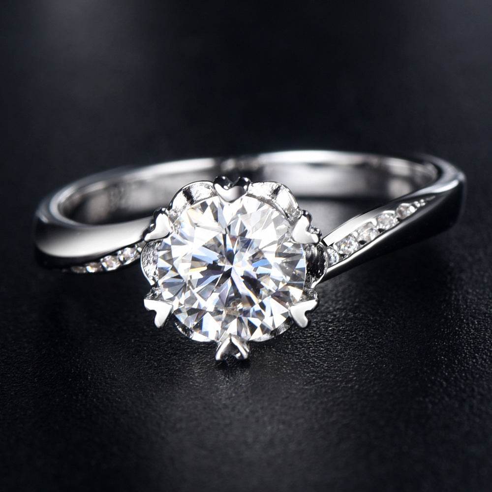 La Moissan Diamond Snowflake Engagement Ring - MYLUXURY LANE ENTERPRISE