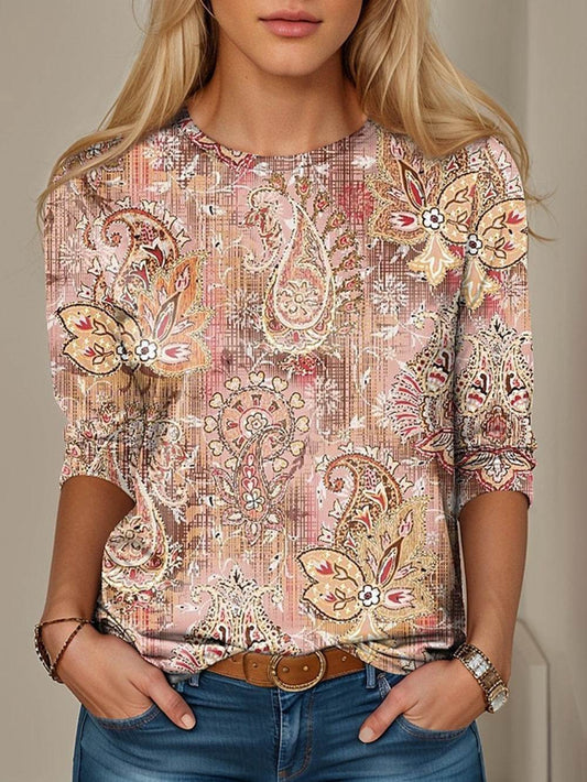 Women's Geometric 3D Digital Printed Loose Long Sleeves Sweater - MYLUXURY LANE ENTERPRISE