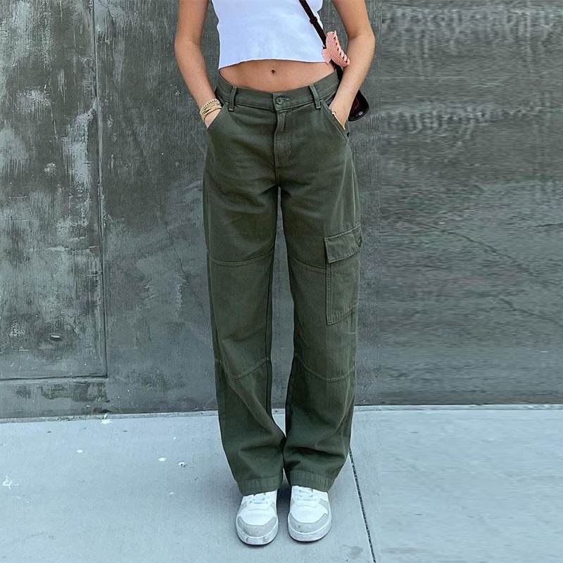 Women's Loose High-waist Straight-leg Casual Trousers - MYLUXURY LANE ENTERPRISE