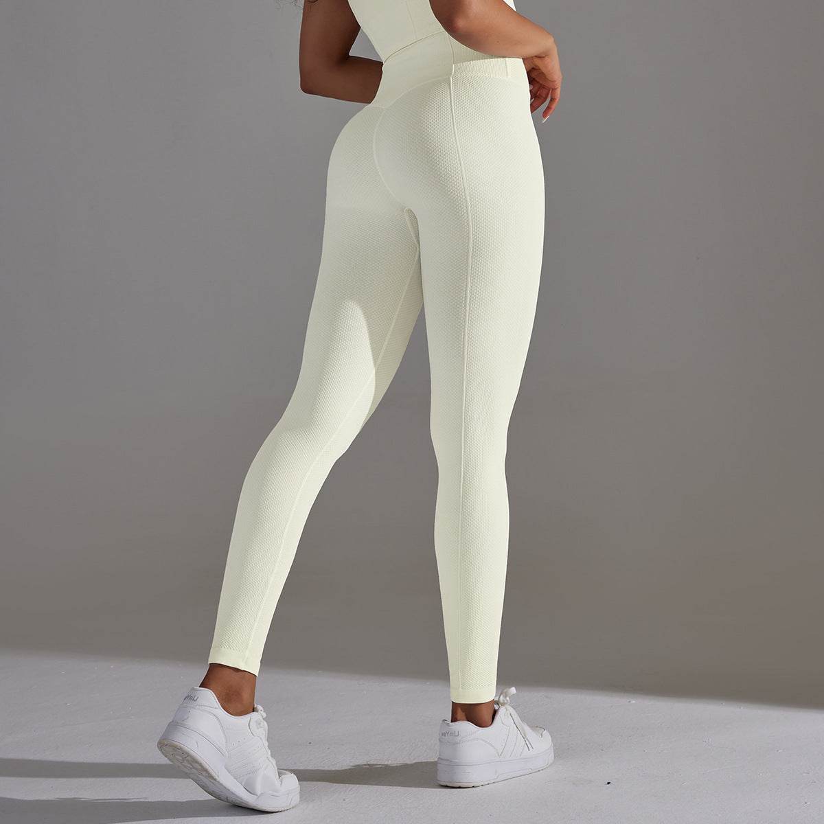 Women's Fashion Seamless Knitted Hip High Waist Belly Contracting Yoga Pants - MYLUXURY LANE ENTERPRISE