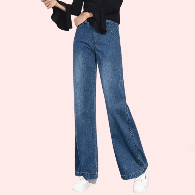 Women's Classic High Waist Wide Leg Jeans - MYLUXURY LANE ENTERPRISE
