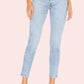 Chic Blue High Rise Skinny Jeans with Low Stretch - MYLUXURY LANE ENTERPRISE