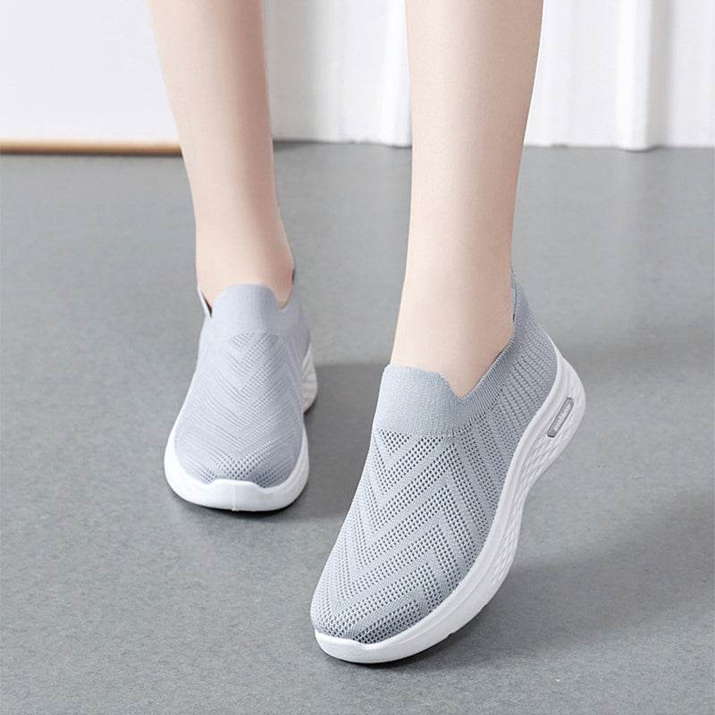 Casual Mesh Shoes Sock Slip On Flat Shoes For Women Sneakers Casual Soft Sole Walking Sports Shoe - MYLUXURY LANE ENTERPRISE