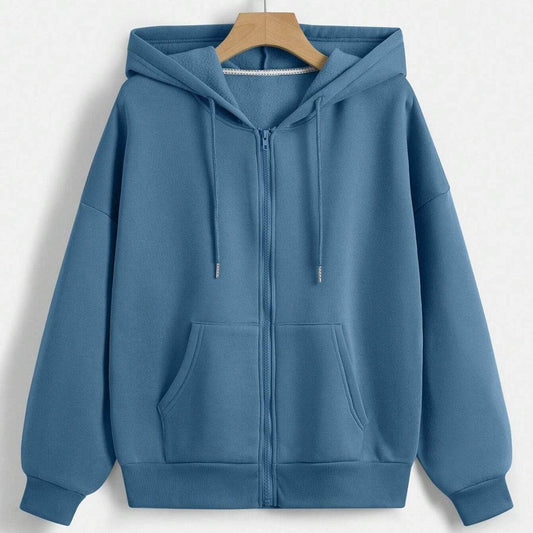 New Outdoor Drawstring Hoodie Zipper Pocket Casual Sweatshirt - MYLUXURY LANE ENTERPRISE