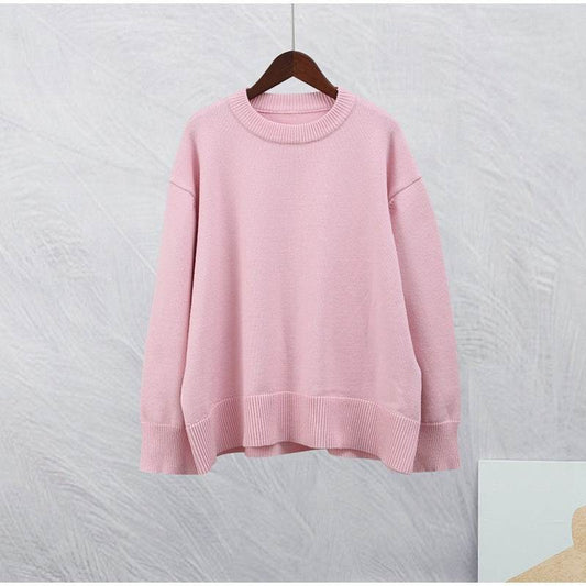 Sweet Crew Neck Pullover Sweater Winter Fashion Loose Long-sleeved Tops For Women Clothing - MYLUXURY LANE ENTERPRISE