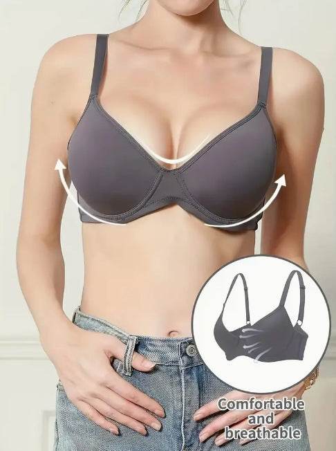 Push Up Breast Holding Thin Cup Bra With Steel Ring - MYLUXURY LANE ENTERPRISE