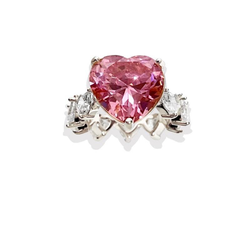 Women's Large Heart Gem Ring - MYLUXURY LANE ENTERPRISE