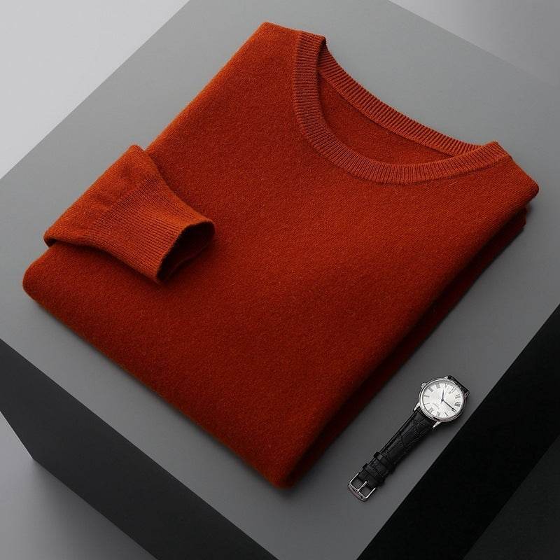 Autumn And Winter New Sweater Men's Round-neck Long-sleeved Pullover Casual Knitted - MYLUXURY LANE ENTERPRISE