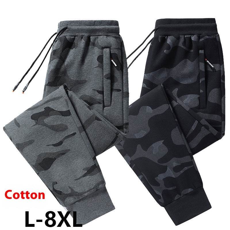 Men's Autumn Winter Cotton Men's Casual Pants Plus-sized Ankle Banded Pants - MYLUXURY LANE ENTERPRISE