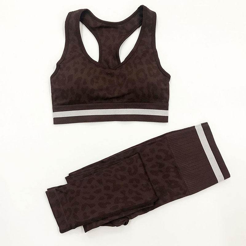 Yoga Clothes High Waist Seamless Trousers Tight Sports Bra Set Women - MYLUXURY LANE ENTERPRISE