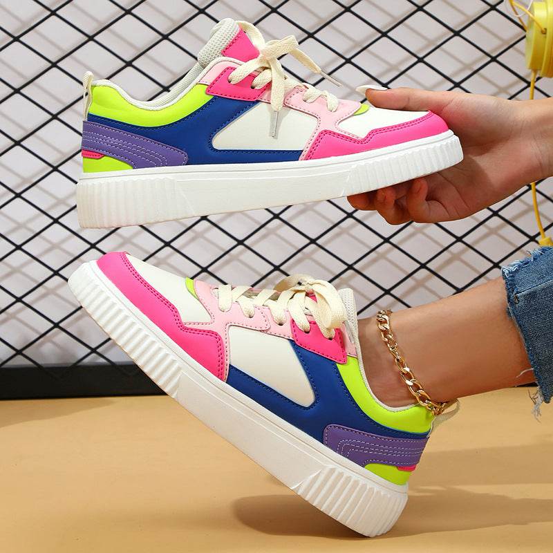 Platform Fashion Lace-up Casual Sneaker Soft Bottom Comfortable - MYLUXURY LANE ENTERPRISE