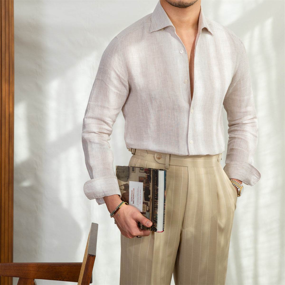 One Neckline Slim Fit Shirt For Men - MYLUXURY LANE ENTERPRISE
