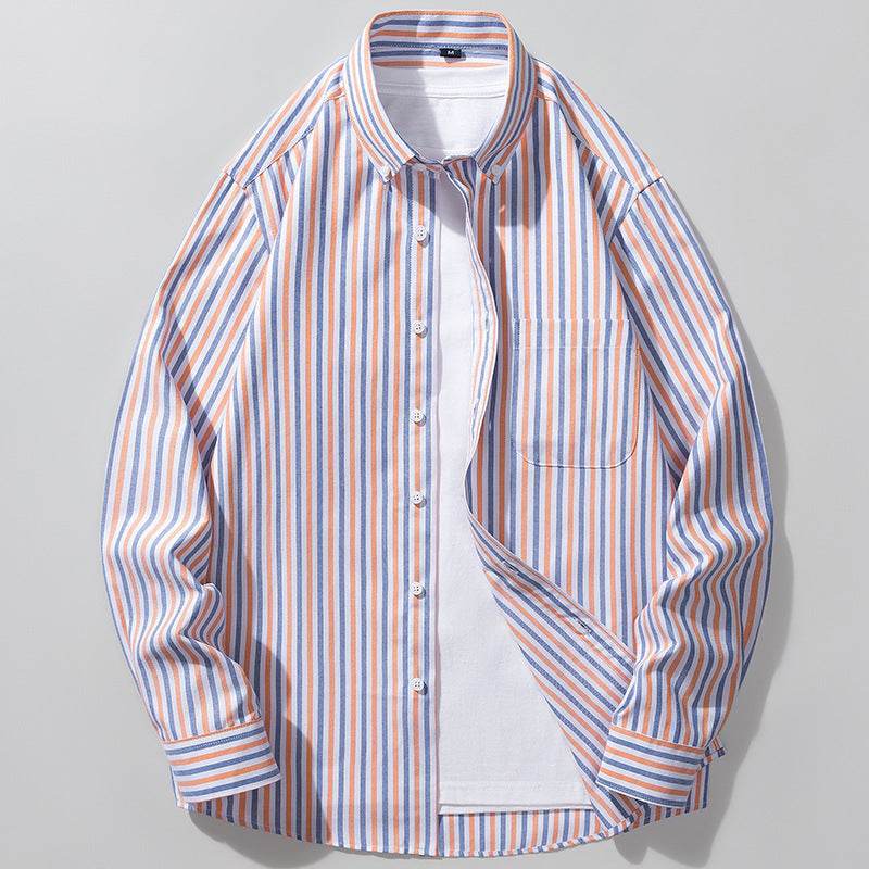 Men's Oxford Long-sleeved Shirt - MYLUXURY LANE ENTERPRISE