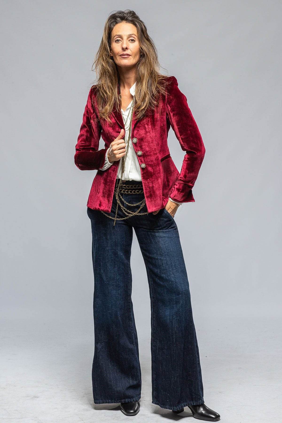Velvet Small Suit Women's Jacket European And American Retro Pocket Long Sleeve - MYLUXURY LANE ENTERPRISE