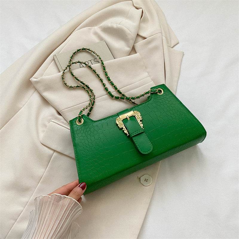 Women's Fashion Simple Chain Fashion Bag Shoulder Bag Casual Trend Crossbody Small Square Bag - MYLUXURY LANE ENTERPRISE