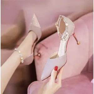 French High Heels Wedding Shoes Design Sense Dignified Goddess - MYLUXURY LANE ENTERPRISE