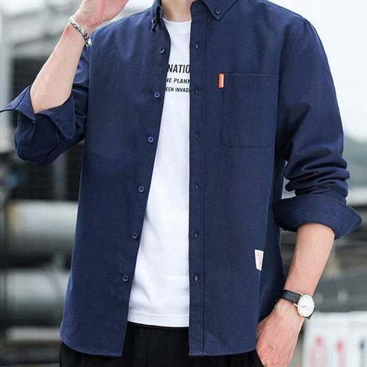 Men's Shirt Long Sleeve Pure Cotton Coat - MYLUXURY LANE ENTERPRISE